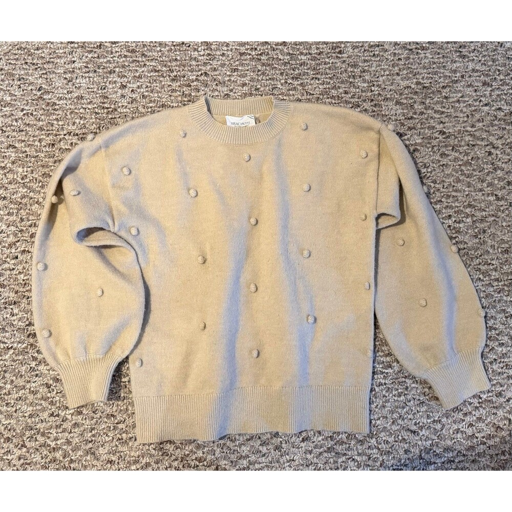 Tuckernuck hyacinth house Melinda crewneck pompom sweater
